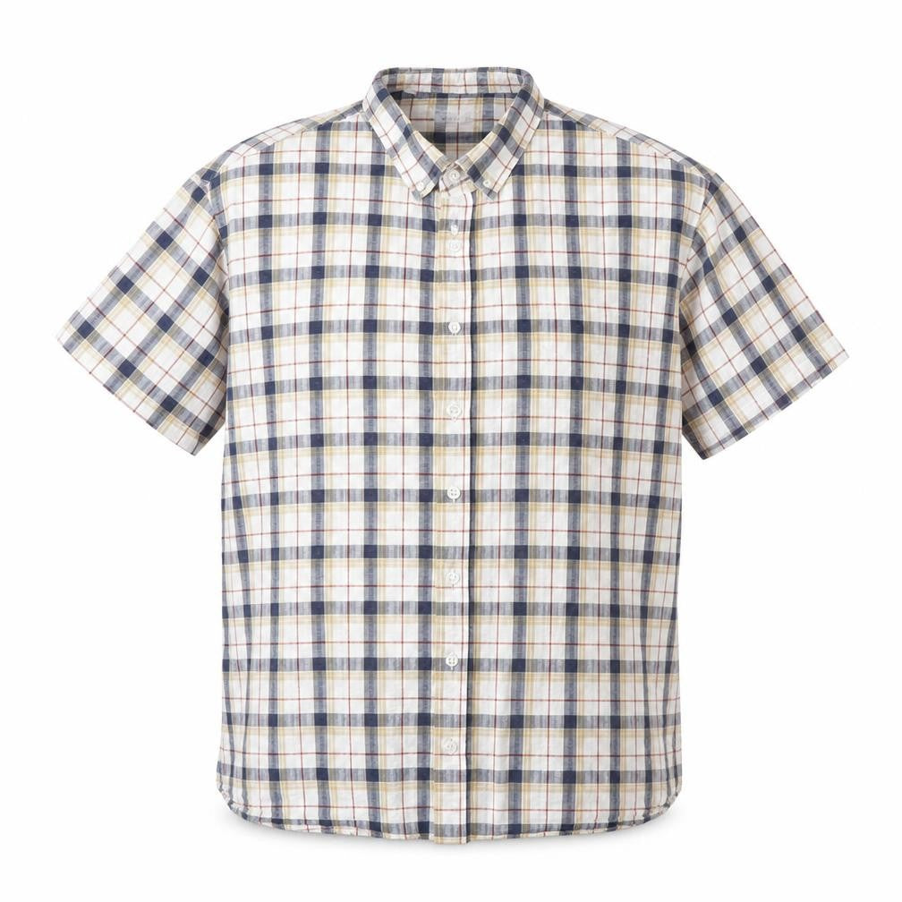 Williams & Brown Men's XL Multicoloured Plaid Short Sleeve Cotton Shirt