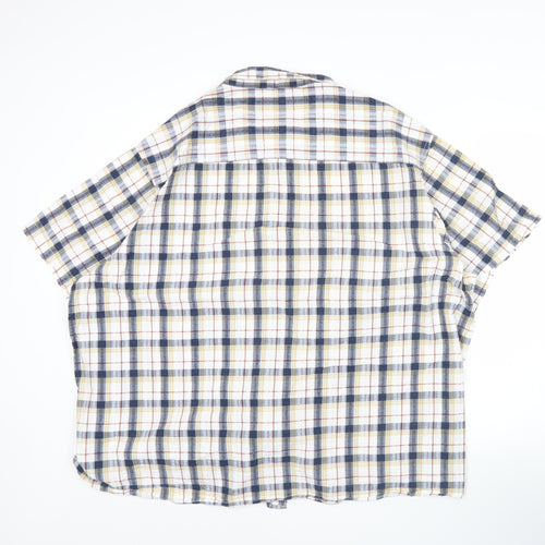 Williams & Brown Men's XL Multicoloured Plaid Short Sleeve Cotton Shirt