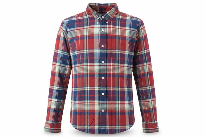 Abercrombie & Fitch Mens Multicoloured Plaid Button-Up Shirt L Long Sleeve