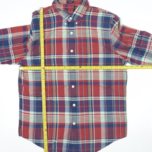 Abercrombie & Fitch Mens Multicoloured Plaid Button-Up Shirt L Long Sleeve
