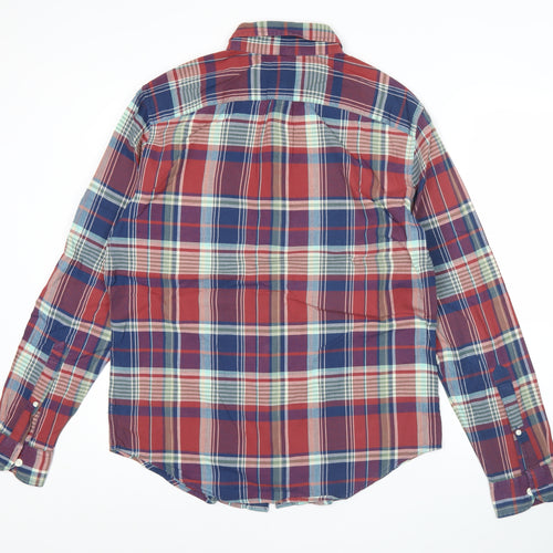 Abercrombie & Fitch Mens Multicoloured Plaid Button-Up Shirt L Long Sleeve