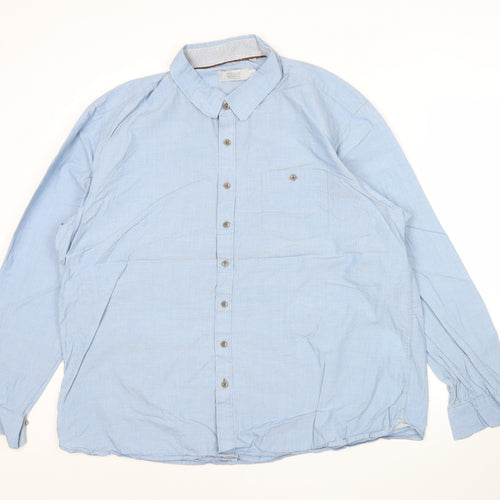 Williams & Brown Men's Blue XL Button-Up Long Sleeve Shirt