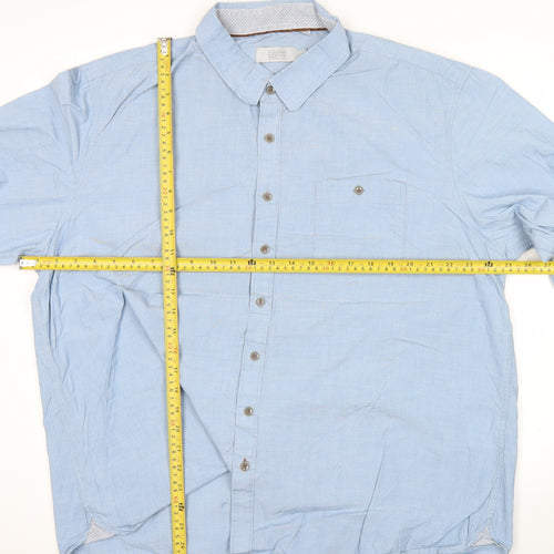 Williams & Brown Men's Blue XL Button-Up Long Sleeve Shirt