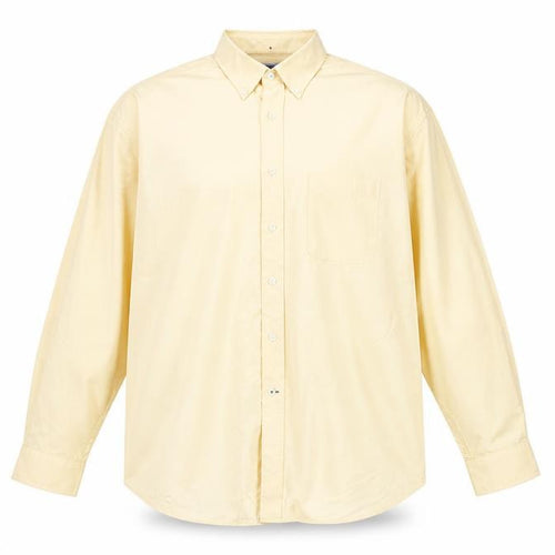 Brook Taverner Men’s Beige 2XL Button-Up Cotton Shirt Long Sleeve