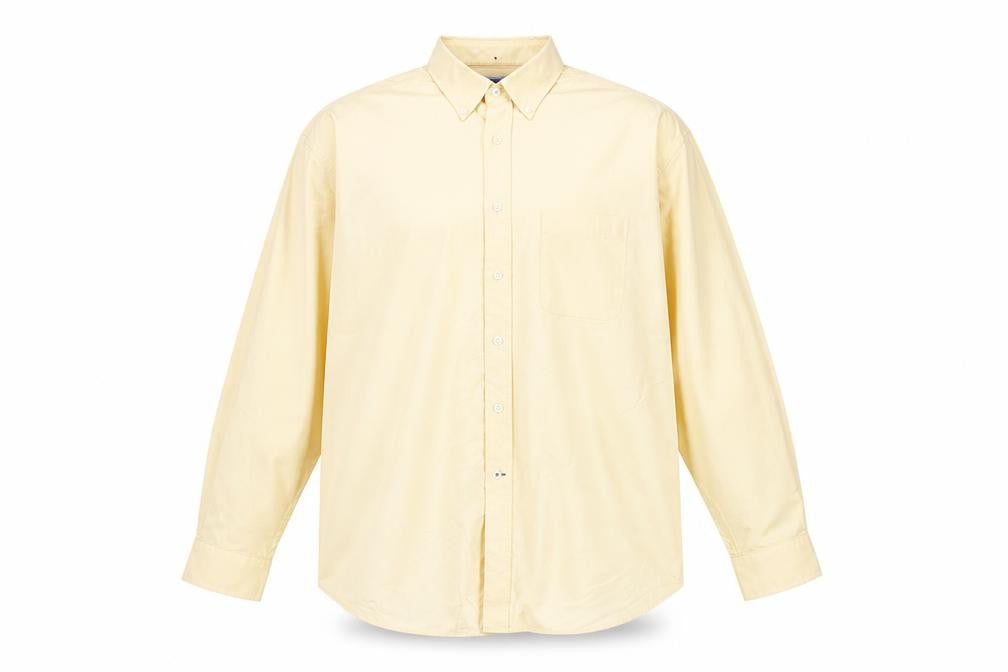 Brook Taverner Men’s Beige 2XL Button-Up Cotton Shirt Long Sleeve