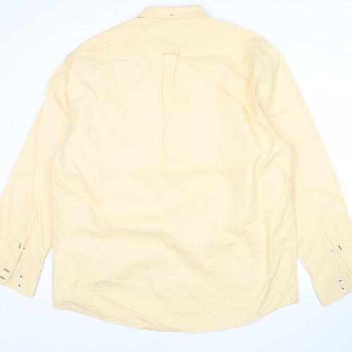 Brook Taverner Men’s Beige 2XL Button-Up Cotton Shirt Long Sleeve