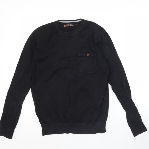 Ben Sherman Men’s Black Cotton Crew Neck Jumper Size S