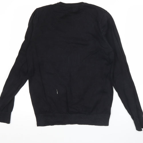 Ben Sherman Men’s Black Cotton Crew Neck Jumper Size S