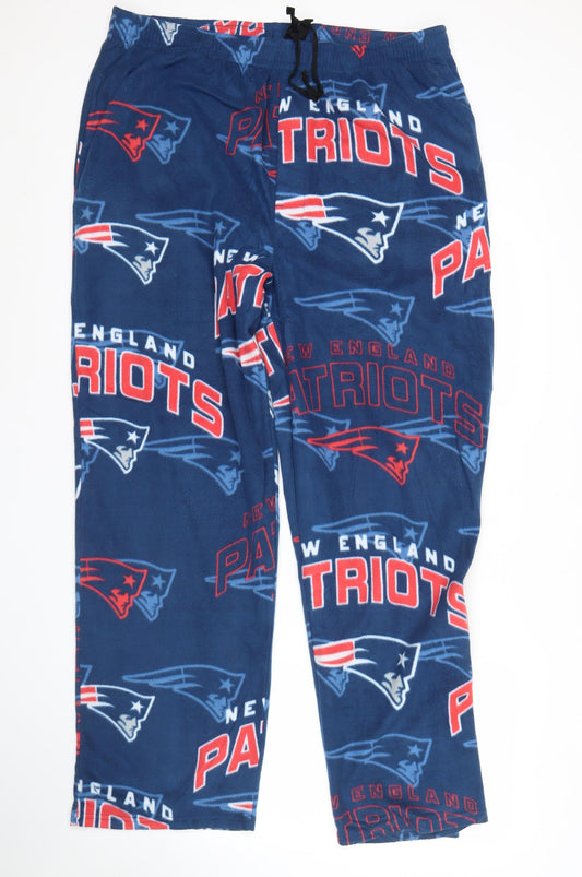 NFL Team Apparel Mens Blue XL Fleece Pyjama Pants New England Patriots
