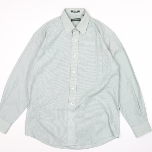 Van Heusen Men’s Green 15.5in Long Sleeve Button-Up Shirt