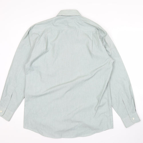 Van Heusen Men’s Green 15.5in Long Sleeve Button-Up Shirt