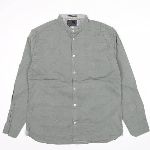No Excess Men's Green XL Long Sleeve Button-Up Casual Shirt