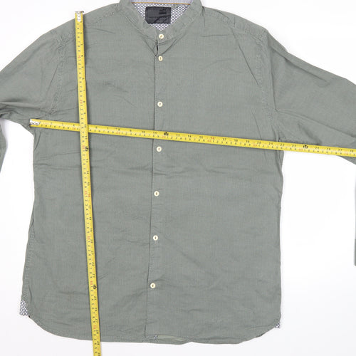No Excess Men's Green XL Long Sleeve Button-Up Casual Shirt