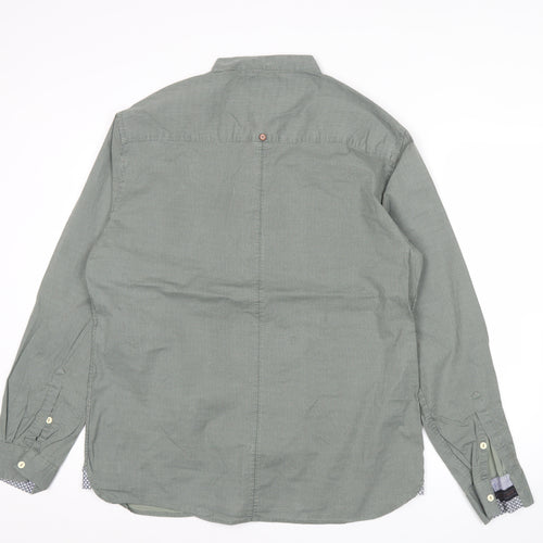 No Excess Men's Green XL Long Sleeve Button-Up Casual Shirt