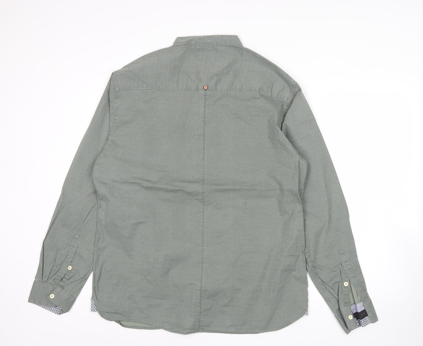 No Excess Men's Green XL Long Sleeve Button-Up Casual Shirt