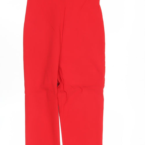 ASOS Women’s Red Size 6 Slim Fit V-Neck Sleeveless Jumpsuit