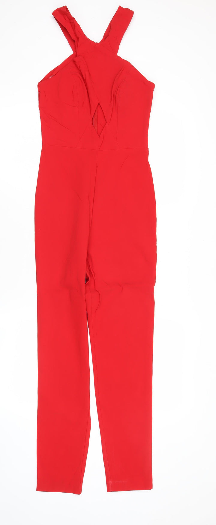ASOS Women’s Red Size 6 Slim Fit V-Neck Sleeveless Jumpsuit