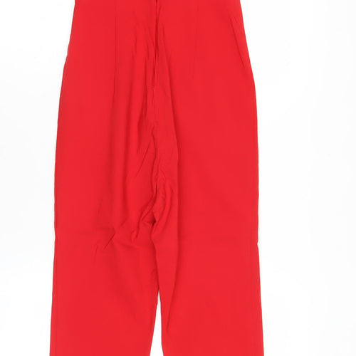 ASOS Women’s Red Size 6 Slim Fit V-Neck Sleeveless Jumpsuit