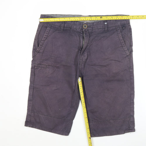 Fluid Men’s Purple Chino Shorts Size M 32in Cotton Summer Casual