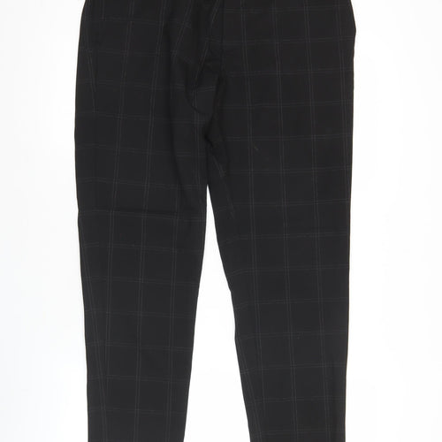 Zara Men's Black Check Slim Fit Chino Trousers Size L 32W