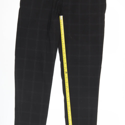 Zara Men's Black Check Slim Fit Chino Trousers Size L 32W
