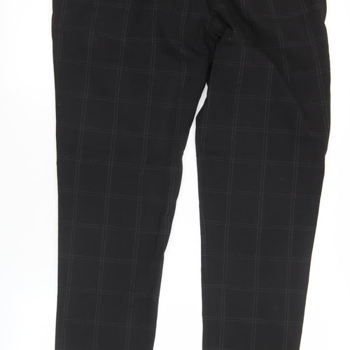 Zara Men's Black Check Slim Fit Chino Trousers Size L 32W