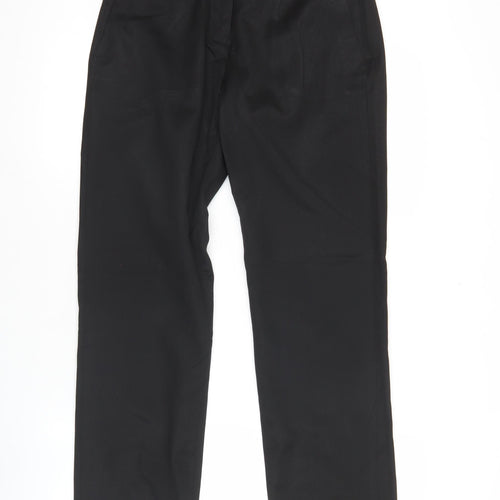 Brook Taverner Womens Black Classic Dress Pants Size 12 Straight Leg