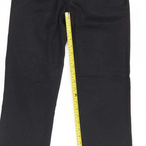 Brook Taverner Womens Black Classic Dress Pants Size 12 Straight Leg