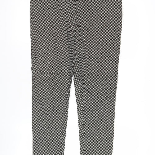 Dorothy Perkins Women Black Geometric Slim Leggings Size 16