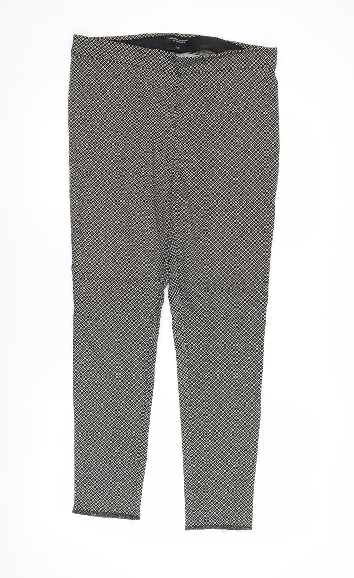 Dorothy Perkins Women Black Geometric Slim Leggings Size 16