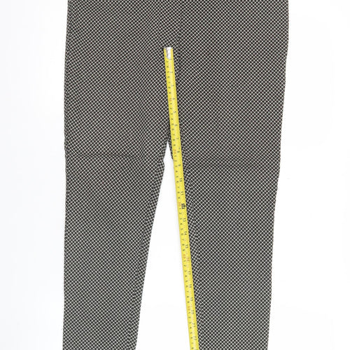 Dorothy Perkins Women Black Geometric Slim Leggings Size 16