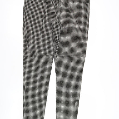 Dorothy Perkins Women Black Geometric Slim Leggings Size 16