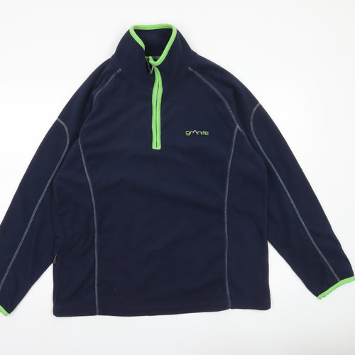 Granite Outdoors Men’s Blue Fleece Sweatshirt M 1/4 Zip Pullover