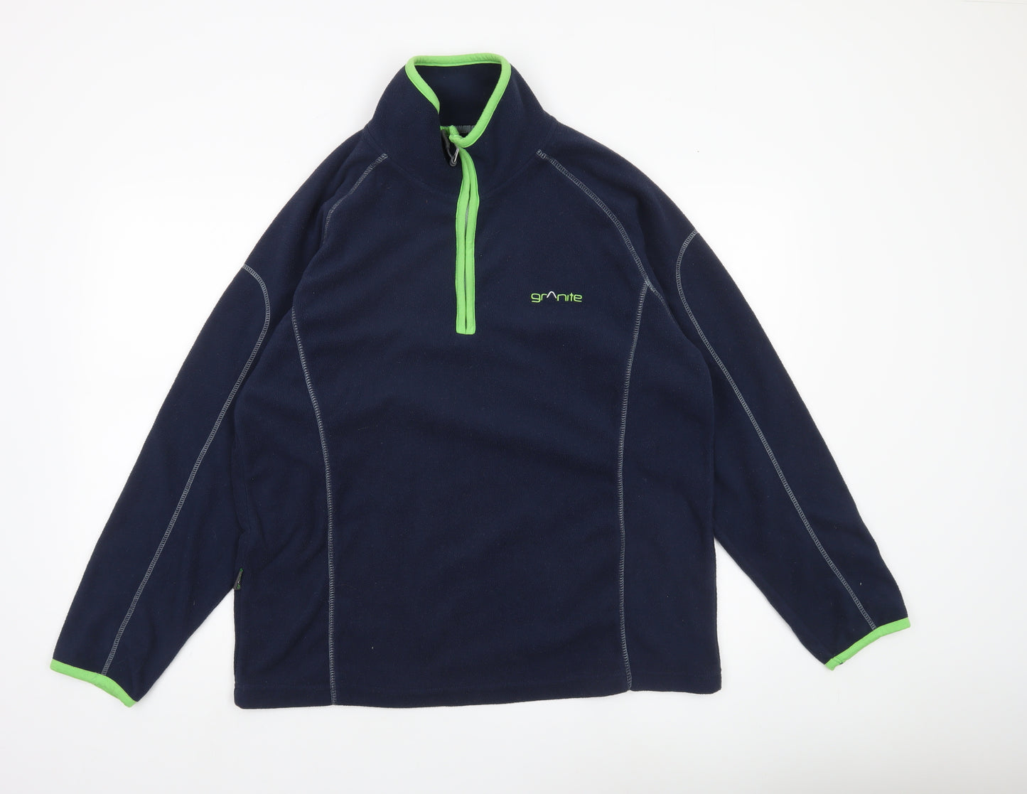 Granite Outdoors Men’s Blue Fleece Sweatshirt M 1/4 Zip Pullover