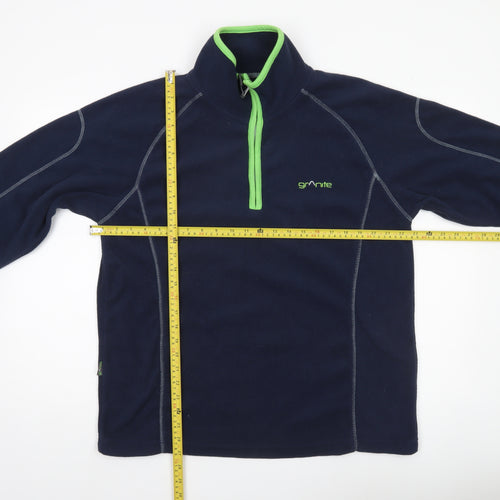 Granite Outdoors Men’s Blue Fleece Sweatshirt M 1/4 Zip Pullover