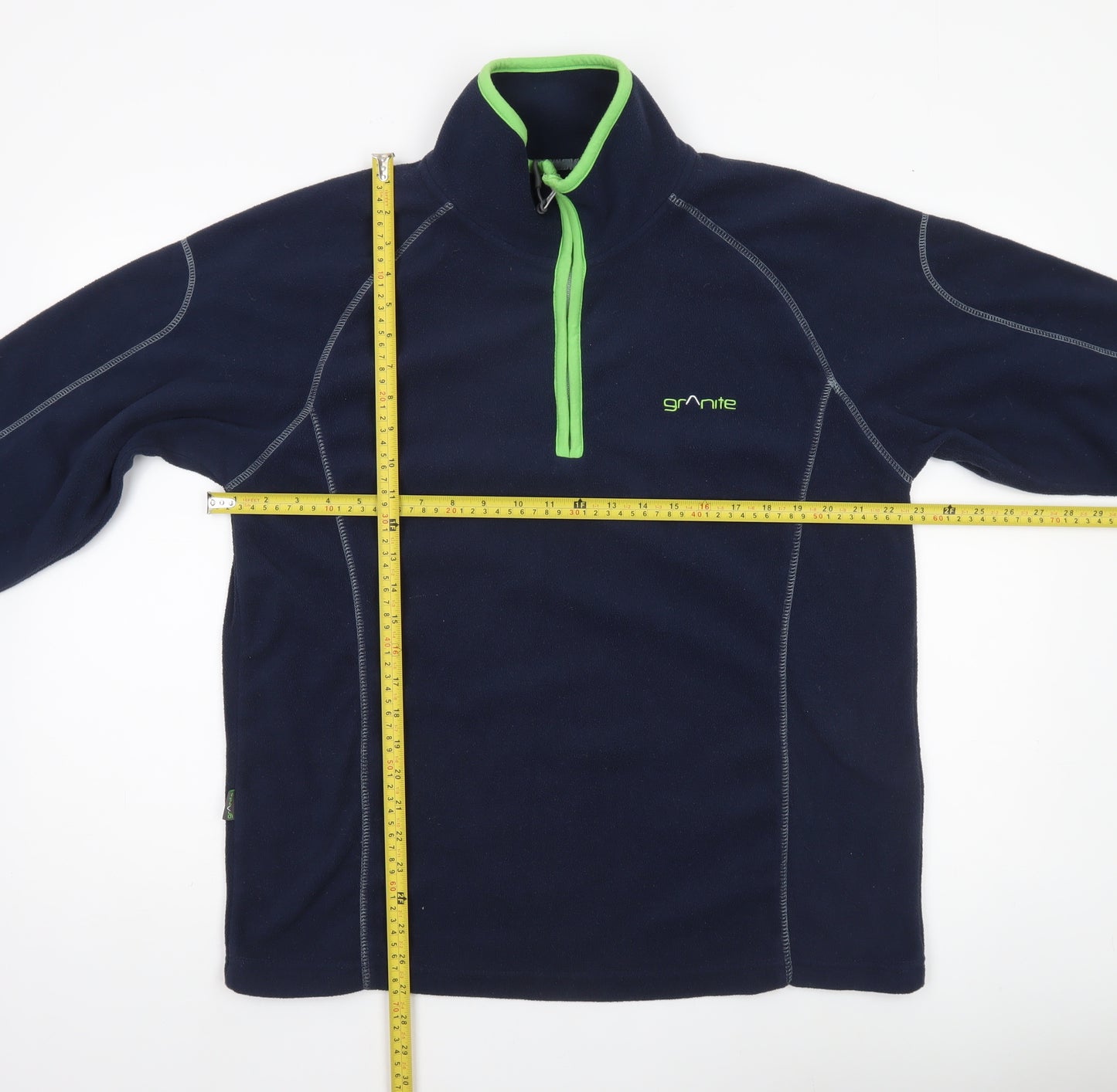 Granite Outdoors Men’s Blue Fleece Sweatshirt M 1/4 Zip Pullover