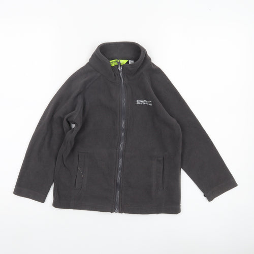 Regatta Boys Grey Fleece Jacket 5-6 Years Full Zip Outdoor Coat
