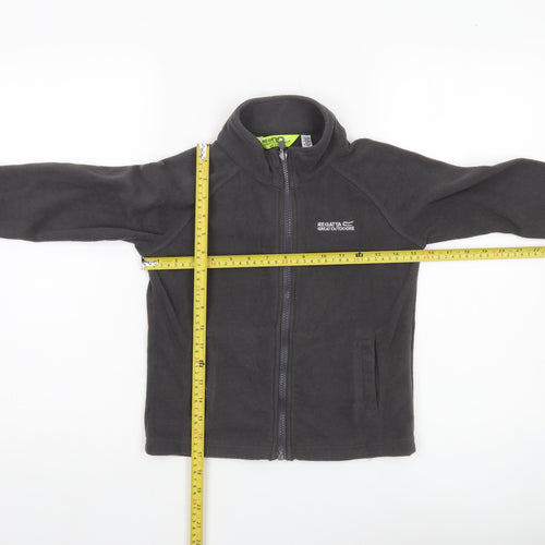 Regatta Boys Grey Fleece Jacket 5-6 Years Full Zip Outdoor Coat