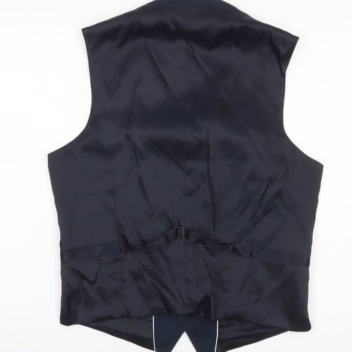 French Connection Men's Blue 38 Waistcoat Regular Fit Formal