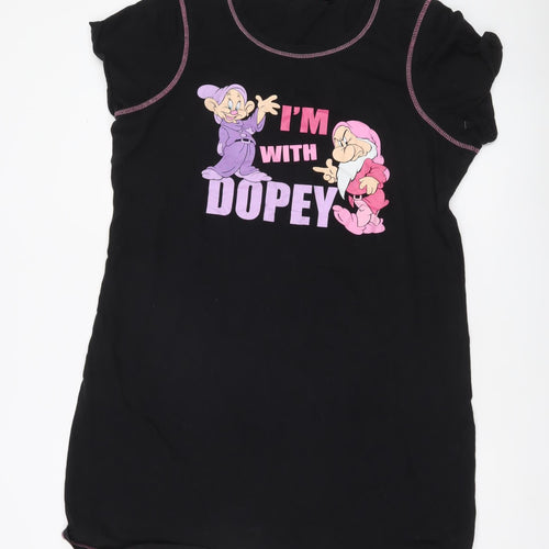 Disney at George Womens Black Plus Size Nightshirt Dopey Cartoon 20-22