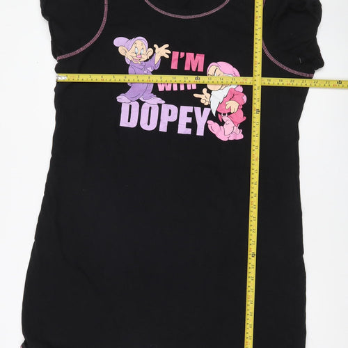 Disney at George Womens Black Plus Size Nightshirt Dopey Cartoon 20-22