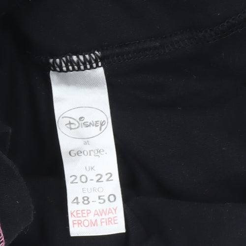 Disney at George Womens Black Plus Size Nightshirt Dopey Cartoon 20-22