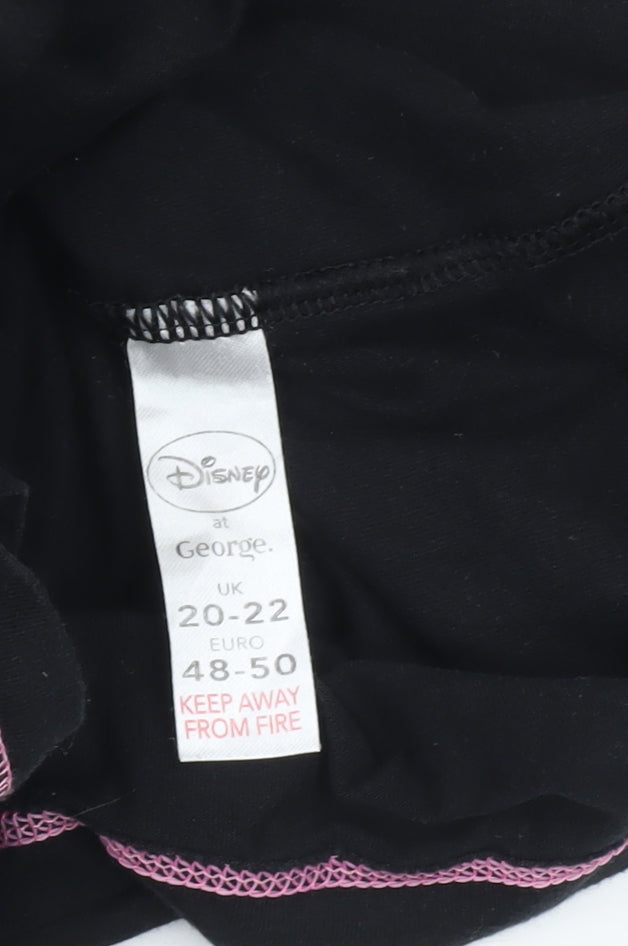 Disney at George Womens Black Plus Size Nightshirt Dopey Cartoon 20-22