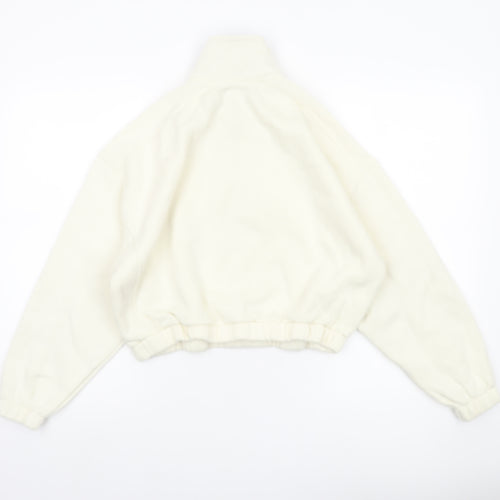 Primark Women’s Ivory 1/4 Zip Sweatshirt XS Aspen Graphic