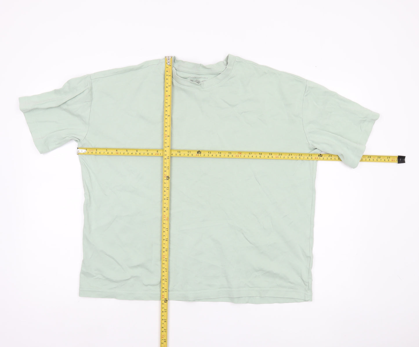 Primark Women’s Green Cotton Short Sleeve Crew Neck T-Shirt Size S