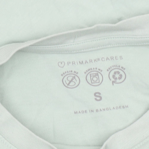 Primark Women’s Green Cotton Short Sleeve Crew Neck T-Shirt Size S