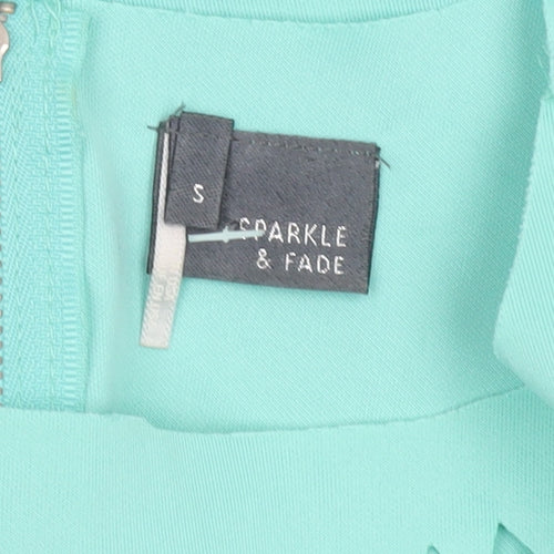 Sparkle & Fade Women’s Green Peplum Sleeveless Blouse Size S