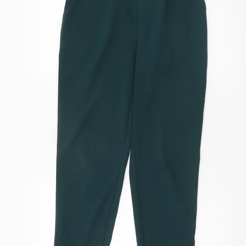 Primark Women’s Green Jogger Trousers Size 6 Elastic Waist Sports Stripe
