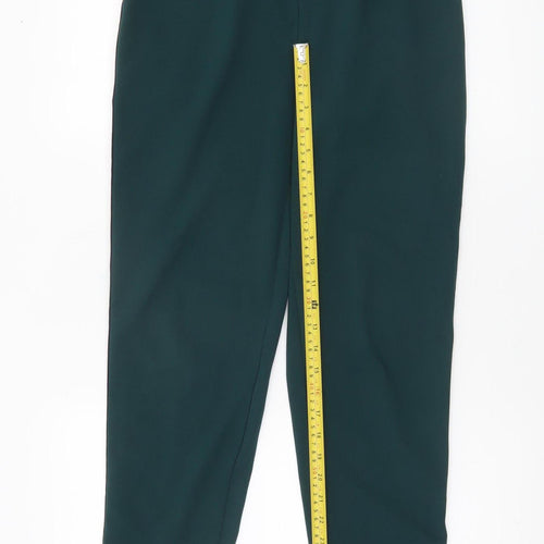 Primark Women’s Green Jogger Trousers Size 6 Elastic Waist Sports Stripe