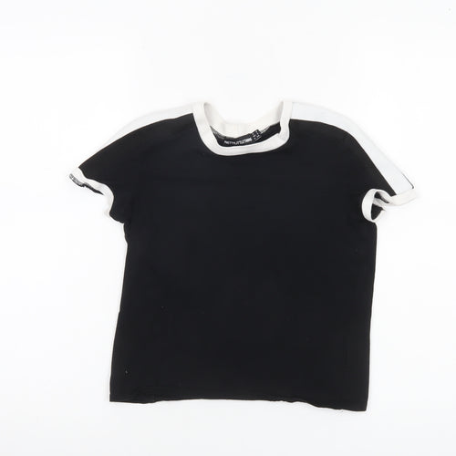 PrettyLittleThing Womens Black Size 6 Ringer T-Shirt Cotton